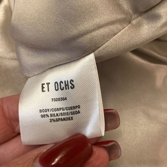 NWT Et Ochs Elegant silk  Women's Drape Top, L - Picture 13 of 14